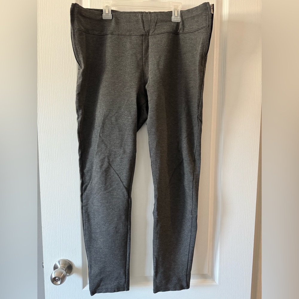 Revamped Women's Gray Pants With Stylish Zipper Sides